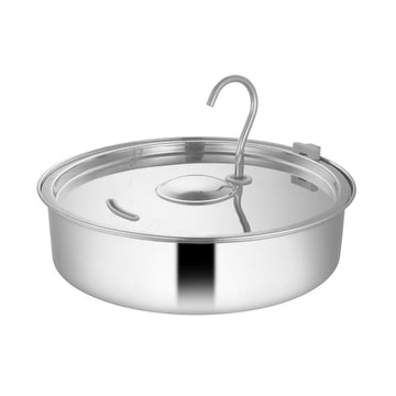 Premium Stainless Steel Pet Fountain - Round (5L Big)