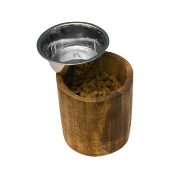 Elevated Inclined Wooden Stand with Storage