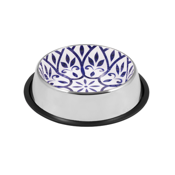 Minakari Blue & White Leaf and Flower Ceramic Finish