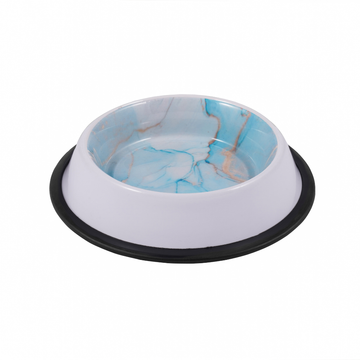 Minakari Contemporary Italian Teal and White Ceramic Finish