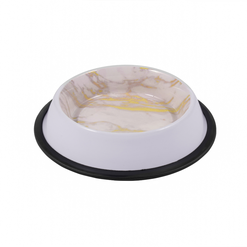 Minakari Contemporary Gold and White Tiger Ceramic Finish