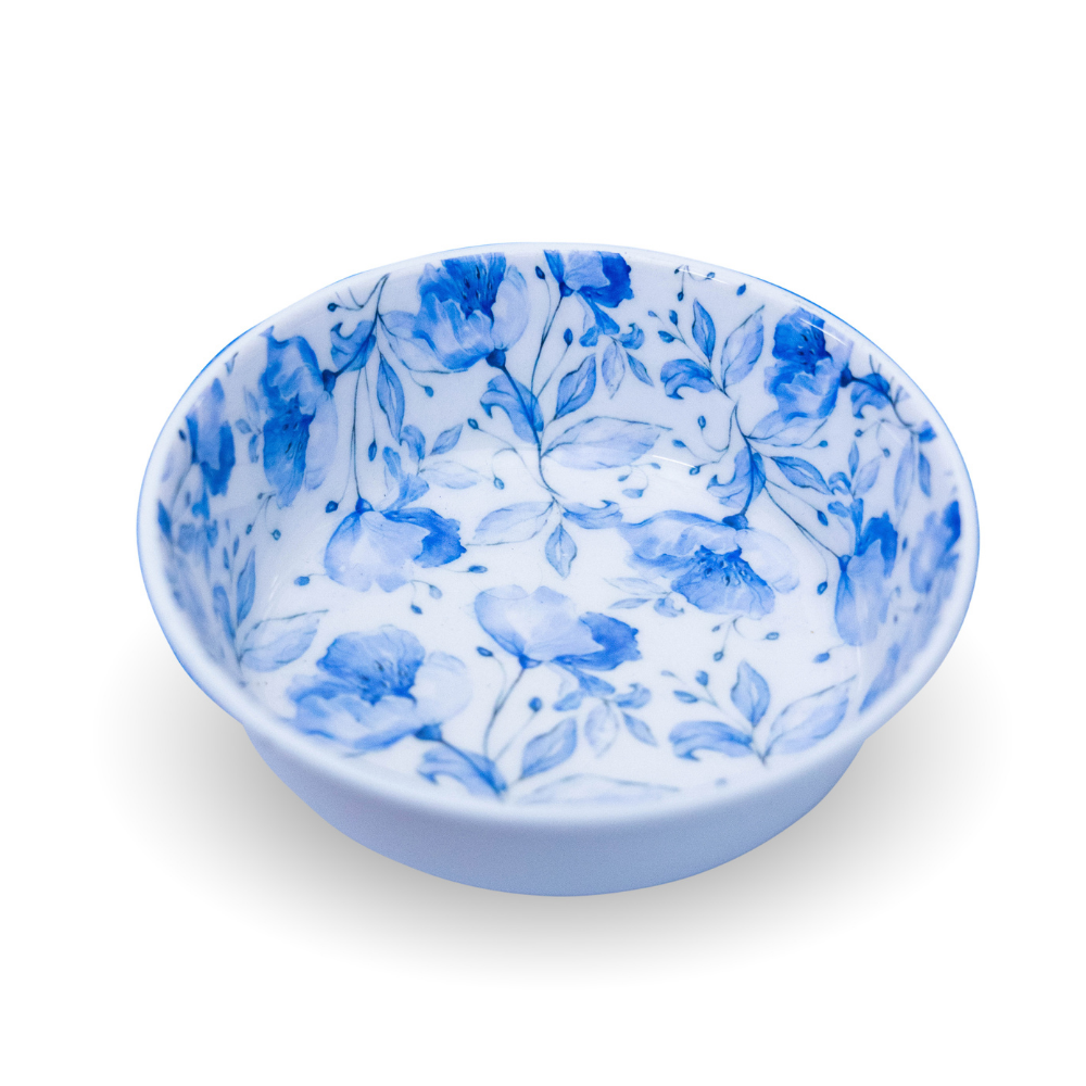 Premium Minakari Blue Lilies Ceramic Finish Bowl